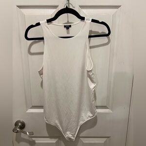 Express White Sleeveless Bodysuit